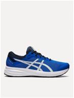 asics patriot 12 electric blue/white running shoes (us:12.5) logo