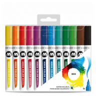 set of markers for lettering, drawing molotow aqua color brush basic set 1 logo