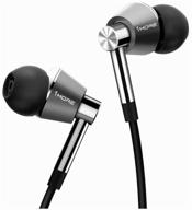 headphones 1more triple driver in-ear e1001, black/silver логотип