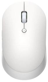 wireless compact mouse xiaomi mi dual mode wireless mouse silent edition, white logo