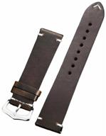 watch strap made of genuine leather 22 mm. brown logo