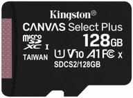 memory card kingston microsd canvas select plus 128gb uhs-i c10/u1/a1, without adapter logo