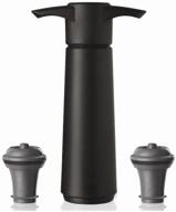 accessory set vacuvin wine saver and 2 stoppers, black logo