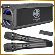 karaoke system with wireless microphones noir-audio k-2 with bluetooth function and usb connector логотип