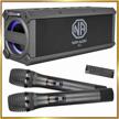 karaoke system with wireless microphones noir-audio k-2 with bluetooth function and usb connector logo