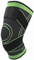yr support knee pads, yr support knee pad with fixing strap, grey/green logo