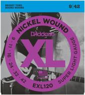 набор струн d&quot;addario xl nickel wound exl120, 1 уп. логотип