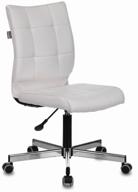 office chair bureaucrat ch-330m, upholstery: artificial leather, color: white lincoln 100 логотип
