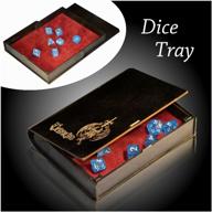 sliding dice tray for dice. arsenal dnd with magnetic lock logo