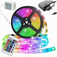 led strip with remote control multicolor rgb for home 5 m логотип