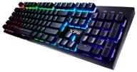 gaming keyboard xpg infarex k10 black usb black, russian logo
