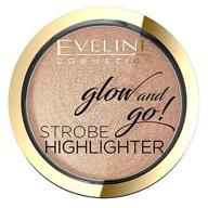 eveline cosmetics glow and go baked highlighter, 02-gentle gold logo