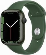 smart watch apple watch series 7 45 mm aluminum case, green clover логотип