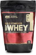 протеин optimum nutrition 100% whey gold standard, 454 гр., ванильное мороженое логотип