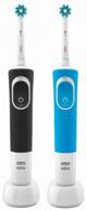 🪥 oral-b vitality d100.413.1 crossaction vibrating toothbrush - black, white, blue логотип
