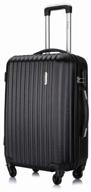 🧳 50l abs plastic suitcase with corrugated surface and side wall support legs - suitcase l логотип