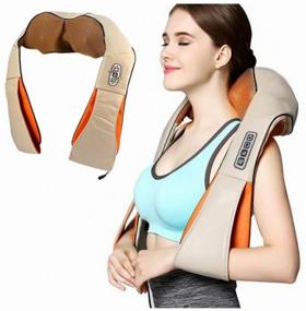 img 4 attached to Vibrating neck and shoulder massager / Body massager / Back, neck and shoulder massage cushion