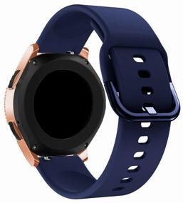 img 4 attached to Silicone strap 20 mm for Samsung Galaxy Watch 42 mm, blue