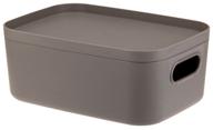 storage box idea (m-plastic) infiniti, 20x14x8 cm, brown logo