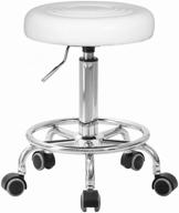 🪑 modern master's stool billy lm-3051 - white seat color with chrome steel base logo