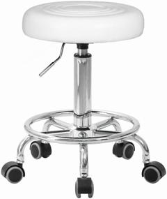 img 4 attached to 🪑 Modern Master's Stool BILLY LM-3051 - White Seat Color with Chrome Steel Base