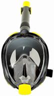 full face mask for swimming (snorkeling) sargan galaxy premium color black/yellow (s-m) logo