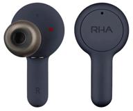 rha trueconnect wireless headphones, dark blue logo