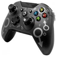 wireless gamepad matt black with mars symbol for xbox one/s/x, ps3 and pc logo