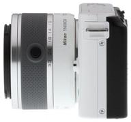 camera nikon 1 j1 kit 1 nikkor 10-30mm f/3.5-5.6 vr, white/black логотип