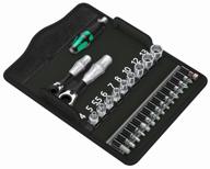 bit and socket set wera 135918, 27 pcs, black logo