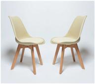 комплект стульев для кухни из 2-х штук. sc-034 бежевый логотип