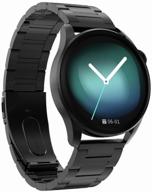 kingwear smart watch kingwear dt3 with bluetooth call (black metal strap, black case) logo