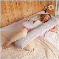 maternity pillow vensalio u340 comfort "stars", pink with gray, 140x90 logo
