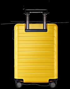 img 3 attached to Чемодан NINETYGO Rhine Luggage, поликарбонат, рифленая поверхность, 38 л, светло-желтый