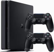 game console sony playstation 4 slim 1000 gb hdd, black логотип