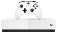 game console microsoft xbox one s all digital 1024 gb hdd, white логотип