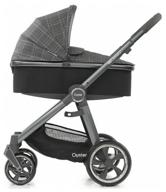👶 oyster oyster3 2 in 1 universal stroller: elegant manhattan design, stylish black chassis logo