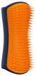 pet teezer detangling & dog grooming brush, blue/orange logo
