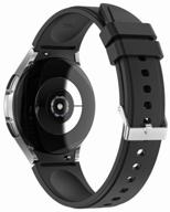 silicone strap grand price for samsung galaxy watch 4 classic, black logo