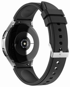 img 3 attached to Silicone strap Grand Price for Samsung Galaxy Watch 4 Classic, black