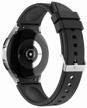 silicone strap grand price for samsung galaxy watch 4 classic, black logo