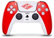 rainbo dualsense custom gamepad, red/white logo