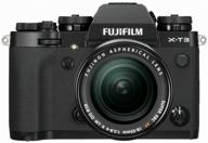 fujifilm x-t3 kit fujinon xf 18-55mm f2.8-4 r lm ois, black логотип