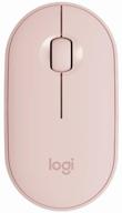 wireless compact mouse logitech pebble m350, light pink логотип