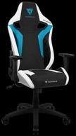 💺 thunderx3 xc3 gaming chair - azure blue faux leather/textile upholstery логотип