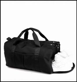 img 3 attached to Unisex travel duffel bag for travel and sports. Men's women's training with a compartment for shoes and wet things
