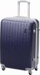 tevin suitcase, abs plastic, support feet on the side, waterproof, wear-resistant, 52 l, size s, dark blue logo