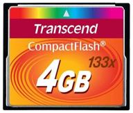 transcend compact flash memory card 4gb, r/w 20/18mb/s logo