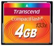 transcend compact flash memory card 4gb, r/w 20/18mb/s logo