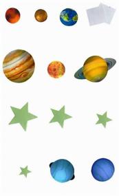 img 4 attached to A set of glow-in-the-dark decorative/interior stickers, 101 stars and 8 planets of the solar system